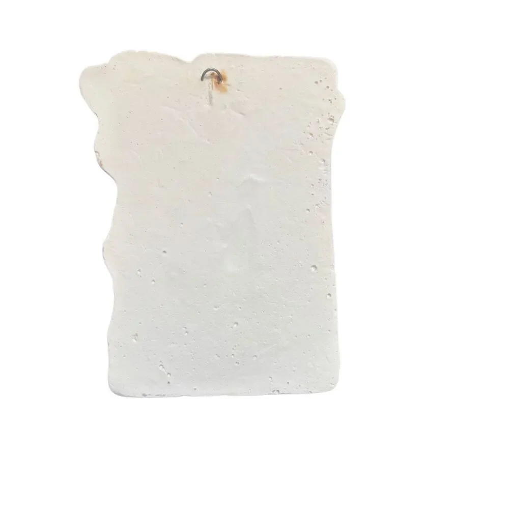 White ceramic wall plaque paintable